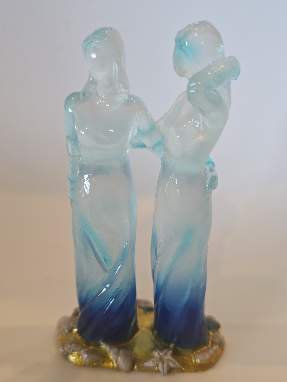"Sisters By My Side" Figurine Pair in Ocean- Inspired, Sisterhood Friendship